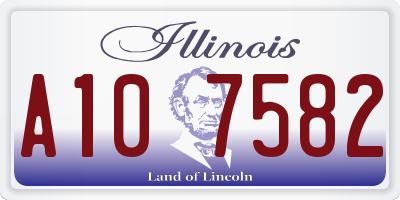 IL license plate A107582