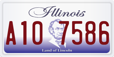IL license plate A107586