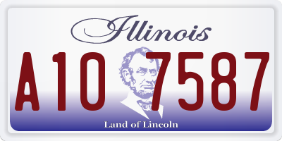IL license plate A107587