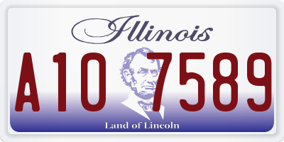 IL license plate A107589