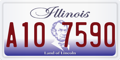 IL license plate A107590