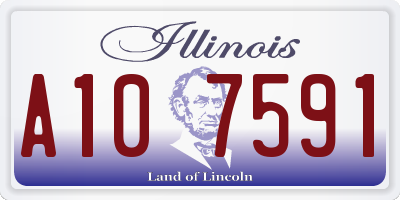 IL license plate A107591
