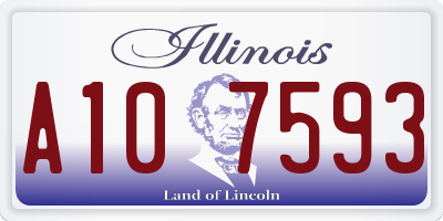 IL license plate A107593