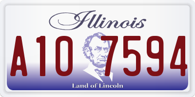 IL license plate A107594