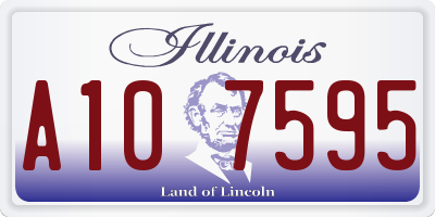 IL license plate A107595