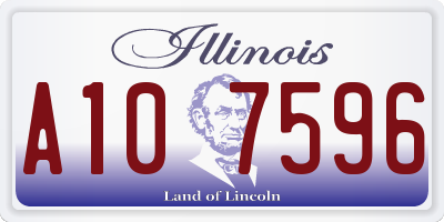 IL license plate A107596