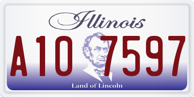IL license plate A107597
