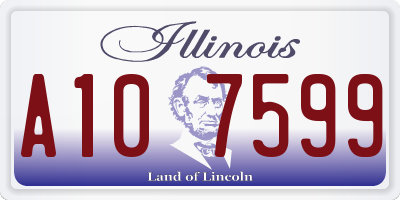 IL license plate A107599