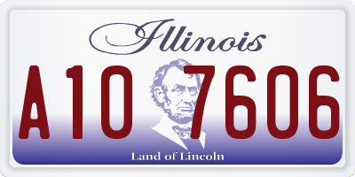 IL license plate A107606
