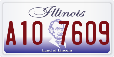 IL license plate A107609
