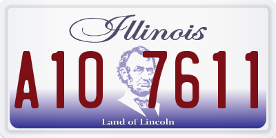 IL license plate A107611