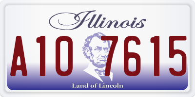 IL license plate A107615
