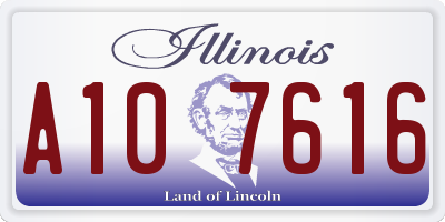 IL license plate A107616
