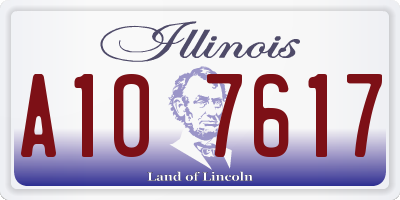 IL license plate A107617