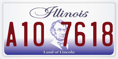 IL license plate A107618