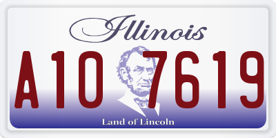 IL license plate A107619
