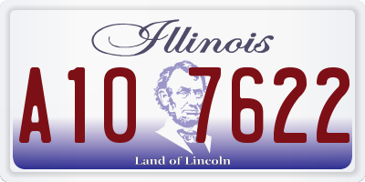 IL license plate A107622