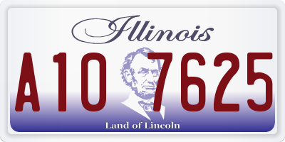 IL license plate A107625