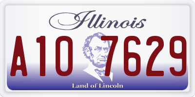 IL license plate A107629