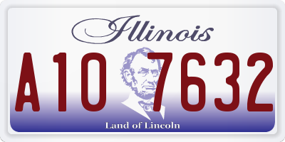 IL license plate A107632