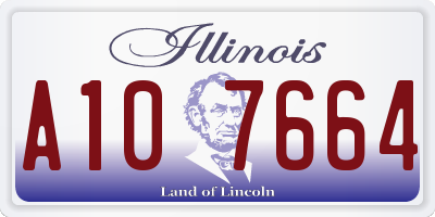 IL license plate A107664