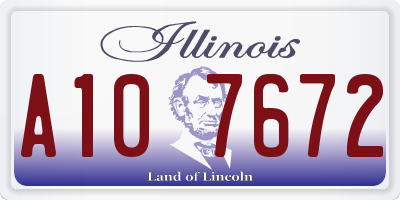 IL license plate A107672