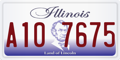 IL license plate A107675