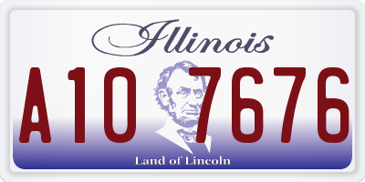 IL license plate A107676