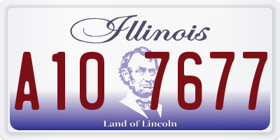 IL license plate A107677