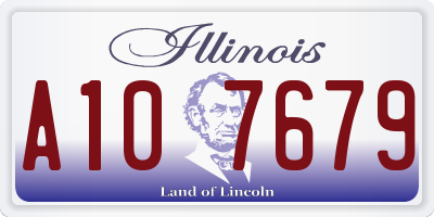 IL license plate A107679