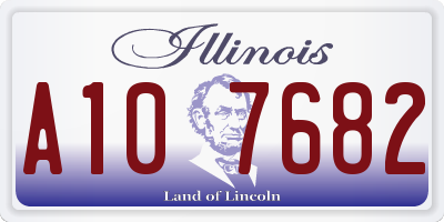 IL license plate A107682