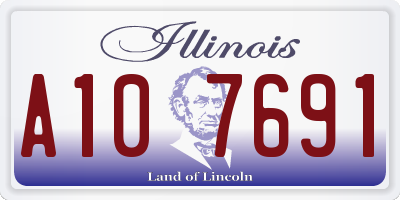 IL license plate A107691