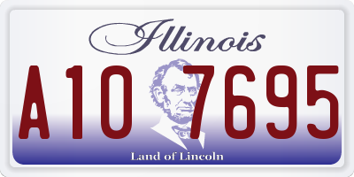 IL license plate A107695