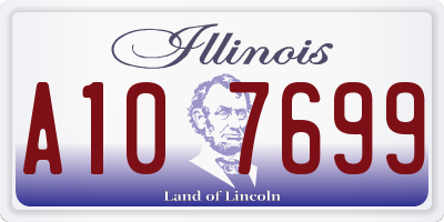 IL license plate A107699