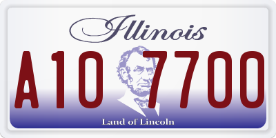 IL license plate A107700