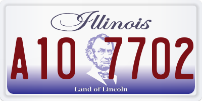 IL license plate A107702