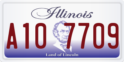 IL license plate A107709
