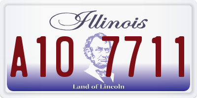 IL license plate A107711