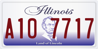 IL license plate A107717