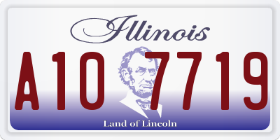 IL license plate A107719