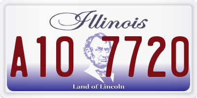 IL license plate A107720
