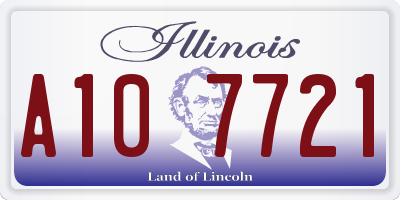 IL license plate A107721