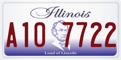 IL license plate A107722