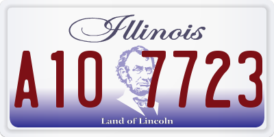 IL license plate A107723