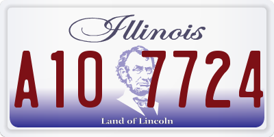 IL license plate A107724