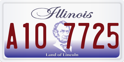 IL license plate A107725
