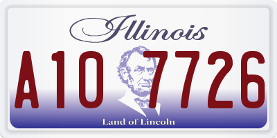 IL license plate A107726