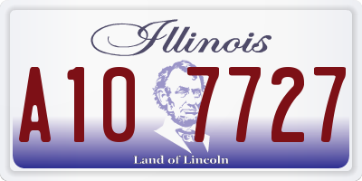 IL license plate A107727