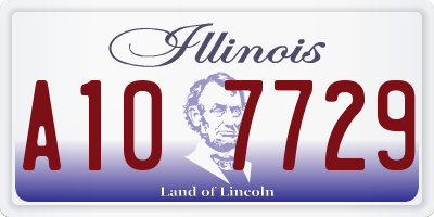 IL license plate A107729