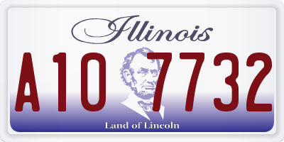 IL license plate A107732